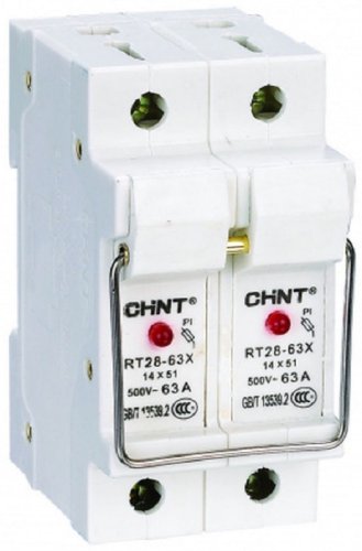 Держатель плавких вставок с индикацией CHINT 2п RT28N-63X 14х51мм фото Держатель плавких вставок с индикацией CHINT 2п RT28N-63X 14х51мм картинка